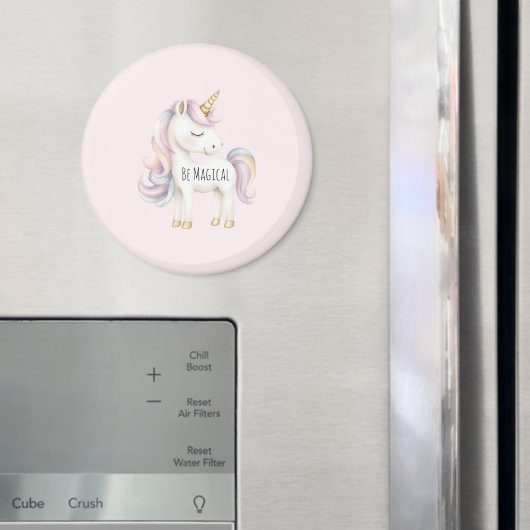 Rosa Lila Magisches Einhorn Magnet (In Situ (Kühlschrank))