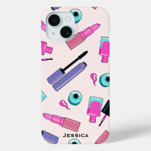 Rosa Lila Make-up Kosmetik Muster Personalisiert Case-Mate iPhone Hülle