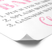 Rosa Lila Mama-osa-Bar Babydusche Poster (Ecke)