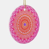 Rosa lila Mandala Keramik Ornament (Rechts)