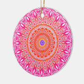 Rosa lila Mandala Keramik Ornament (Links)