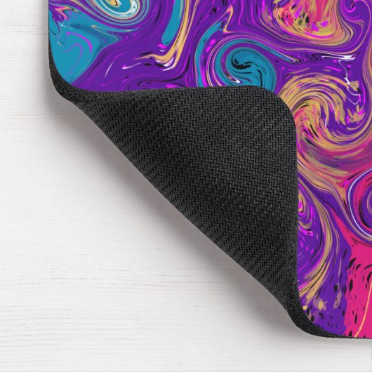 Rosa, Lila Marmor wie Fluid Art Mousepad (Ecke)