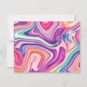 Rosa Lila Marmorierung Abstrakte Farbigkeit II Mitteilungskarte (Rückseite)