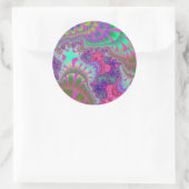 Rosa Lila Melt große runde Sticker. Runder Aufkleber (Tasche)
