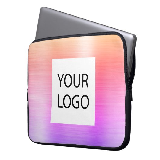 Rosa Lila Metallic - Werbung für kundenspezifische Laptopschutzhülle (Vorderseite Links)