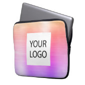 Rosa Lila Metallic - Werbung für kundenspezifische Laptopschutzhülle (Vorderseite Links)