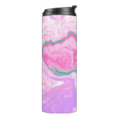 Rosa, Lila, minte grüne Marmorkunst Thermosbecher (Nach links gedreht)