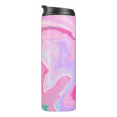Rosa, Lila, minte grüne Marmorkunst Thermosbecher (Nach rechts gedreht)