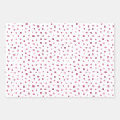 Rosa Lila Minze Glitzer Dots Geburtstag Geschenkpapier Set (Vorderseite 2)