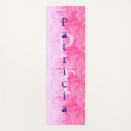 Rosa Lila, moderne Girenname-Monogramm-Vorlage Yogamatte