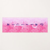 Rosa Lila, moderne Girenname-Monogramm-Vorlage Yogamatte (Vorderseite (Horizontal))