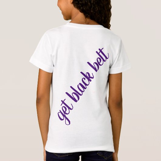 Rosa Lila Moderne Niedliche Girl Martial Arts Kara T-Shirt (Rückseite)