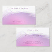Rosa Lila Modernes, elegantes Berufliches Template Visitenkarte (Vorne/Hinten)