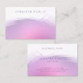Rosa Lila Modernes, elegantes Berufliches Template Visitenkarte (Vorne/Hinten)