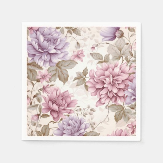 Rosa Lila Napkins Serviette (Vorderseite)