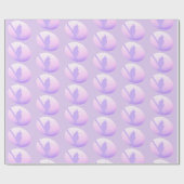 Rosa Lila Natur Friedliche Silhouette von Tiervöge Geschenkpapier (Flach)