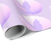 Rosa Lila Natur Friedliche Silhouette von Tiervöge Geschenkpapier (Rolleneckpunkt)