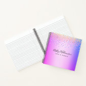 Rosa lila Ober-Juwel-Stylistin Makeup-Künstler Notizblock (Innenseite)