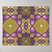 Rosa Lila Ochre Olivenweg Angesagte Verzierte Kuns Poster (Vorne)