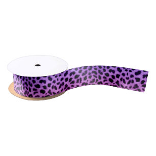Rosa lila Ombre Leopard-Tierdruck-Band Satinband