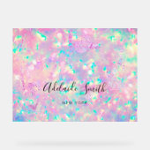 rosa lila opaler Hintergrund Acrylschild (Vorderseite)