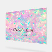 rosa lila opaler Hintergrund Acrylschild (Winkel)