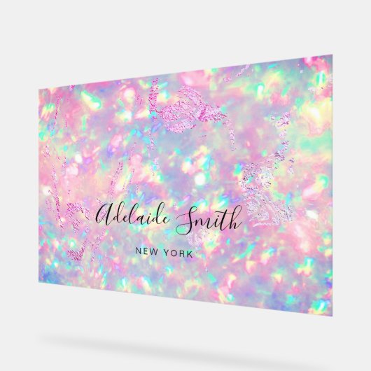 rosa lila opaler Hintergrund Acrylschild (Winkel)