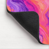 Rosa Lila Orange Flüssig-Marmor Mousepad (Ecke)
