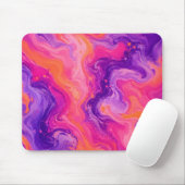 Rosa Lila Orange Flüssig-Marmor Mousepad (Mit Mouse)
