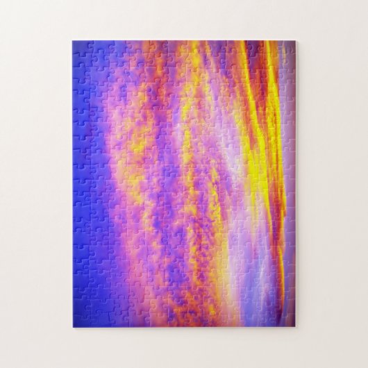 Rosa, lila orange, goldgelber Himmel Puzzle (Vertikal)