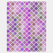 Rosa Lila orange grünes Mosaik Fleecedecke (Vorderseite)