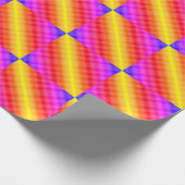 Rosa, lila orange, kariert geschenkpapier (Ecke)