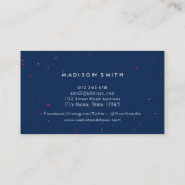 Rosa Lila Orange Lebende moderne, fette Schlaganfä Visitenkarte (Rückseite)