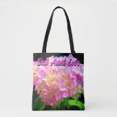 Rosa lila-orangefarbene Hydrangeas beste Tante all Tasche (Vorderseite)