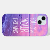 Rosa lila Ozean-Sonnenuntergang "folgen Ihren Case-Mate iPhone Hülle (Rückseite (Horizontal))