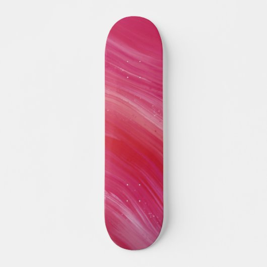 Rosa Lila Pastelflüssigkeit Skateboard (Vorne)