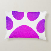 Rosa Lila Paw Print Glittery Ombre Geschenk 2023 Dekokissen (Rückseite)