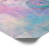 Rosa lila Pfauenhintergrund willkommen bei uns Poster (Ecke)