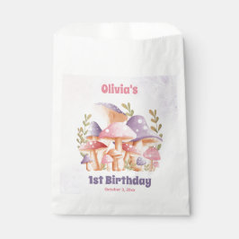 Rosa Lila Pilze fallen Geburtstag Griechen Geschenktütchen