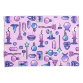 Rosa Lila Pixel Art Muster Kissenbezug (Vorderseite-Rechts)