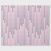 Rosa Lila Polka Dots Matrix gemustert Geschenkpapier (Flach)