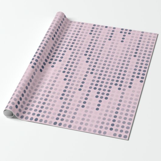 Rosa Lila Polka Dots Matrix gemustert Geschenkpapier (Ungerollt)