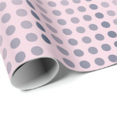 Rosa Lila Polka Dots Matrix gemustert Geschenkpapier (Rolleneckpunkt)