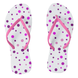 Rosa Lila Punkte FlipFlops Badesandalen