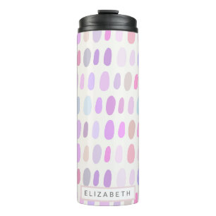 rosa lila Punkte Muster chic feminin süß Thermosbecher