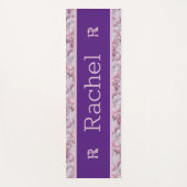 Rosa Lila Quarz Trendy Cool Simple Monogram Yogamatte (Vorderseite)