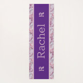 Rosa Lila Quarz Trendy Cool Simple Monogram Yogamatte (Rückseite)