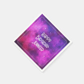 Rosa & Lila Raumfahrt & Sterne Imitate Galaxie Geb Serviette (Ecke)