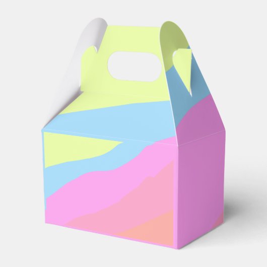 Rosa lila Regenbogen mehrfarbiger Stolzstreifen Geschenkschachtel (Rückseite)