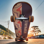 Rosa Lila Retro Moderne Abstrakte Marmorplatte Swi Skateboard